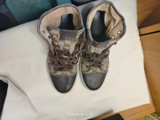 Zapatillas Gucci Botín Lona GG Beige/Marrón 38/39