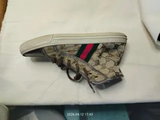 Zapatillas Gucci Botín Lona GG Beige/Marrón 38/39