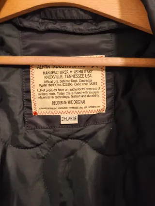 Chaqueta Alpha Industries Negra
