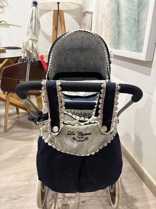 Carrito de muñecas clásico azul