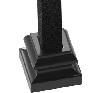 Zapatos de Balustre de Aleación de Aluminio Zapato Plano con Agujeros para Tornillos para Balustres de Escalera de 1/2 Pulgada en Forma de Espiral, Cesta, Torcido, Nudo, Barandilla de Metal, Negro...