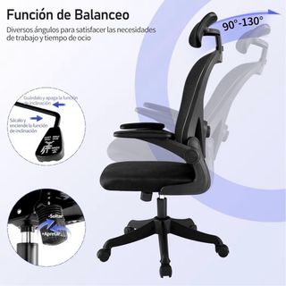 Silla de oficina ergonómica negra