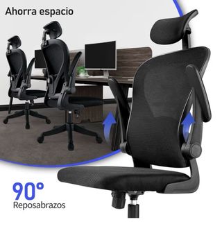 Silla de oficina ergonómica negra