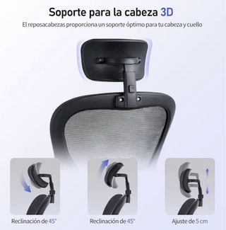 Silla de oficina ergonómica negra