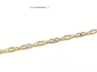 pulsera oro 18k con piedra con circonita