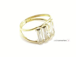 anillo oro 18k con piedra con circonita t. 14 (17,2 mm)