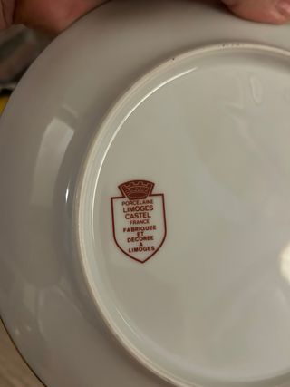 Jarrón y plato Champs Elysées porcelana