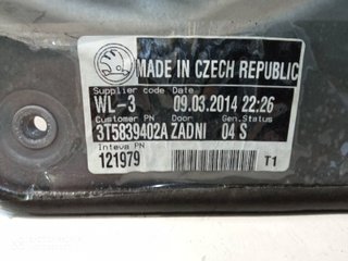 ELEVALUNAS TRASERO DERECHO SKODA SUBERB (3T4) COMFORT 2.0 TDI DPF