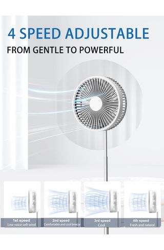 Ventilatore portatile pieghevole ricaricabile con controllo
