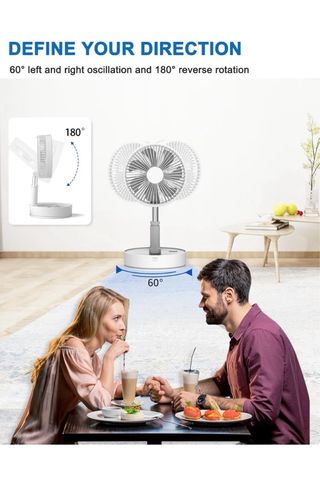 Ventilatore portatile pieghevole ricaricabile con controllo