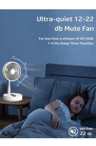 Ventilatore portatile pieghevole ricaricabile con controllo