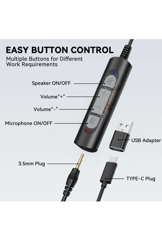 Chollo! Auriculares Wantek USB-A con Micrófono