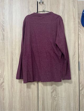Jersey rojo jaspeado manga larga