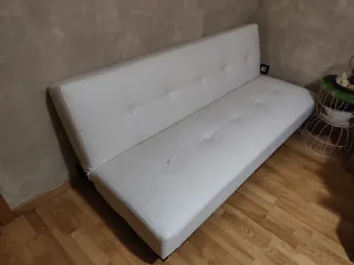 Sofá Cama Polipiel Blanco