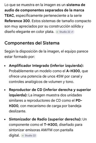 Sistema Hi-Fi TEAC REFERENCE 300