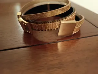 Bracciale donna beige e oro