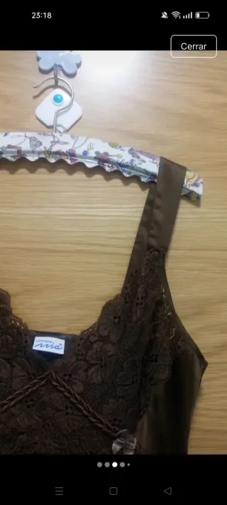 Camisón corto vintage marrón