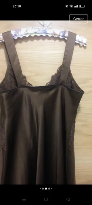 Camisón corto vintage marrón