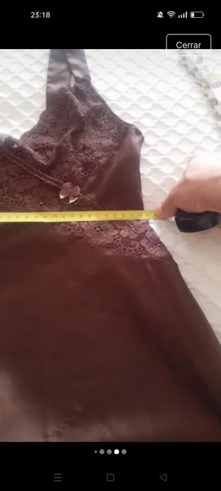 Camisón corto vintage marrón