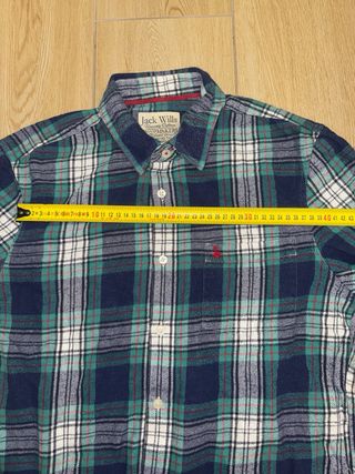Camicia Flanella Jack Wills Quadri Blu/Verde L
