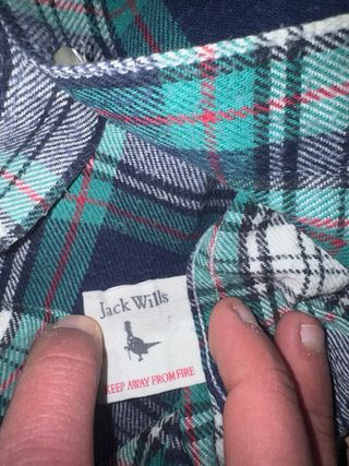 Camicia Flanella Jack Wills Quadri Blu/Verde L