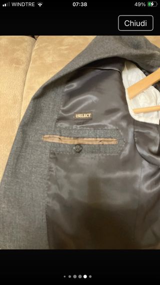 Completo uomo Select tg 52 grigio