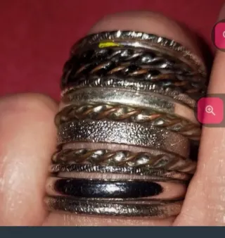 Lote Anillos Plata Estilo Boho