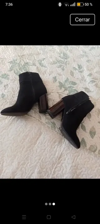 Botines negros tacón