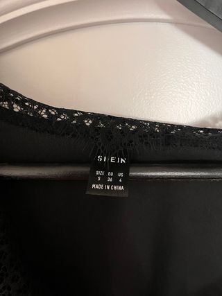Camisa gasa corta negra