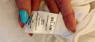 Vestido largo blanco con vuelo y encaje Talla T2