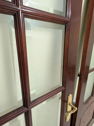 Puertas de paso de madera con cristal