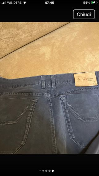 Pantalone uomo Jeckerson tg 34 blu