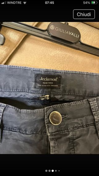 Pantalone uomo Jeckerson tg 34 blu