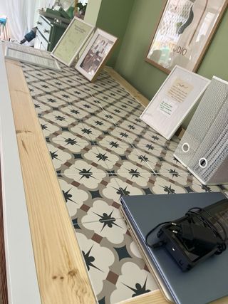 Mostrador de madera hecho a mano