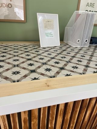 Mostrador de madera hecho a mano