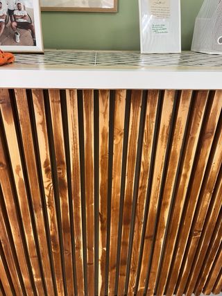 Mostrador de madera hecho a mano