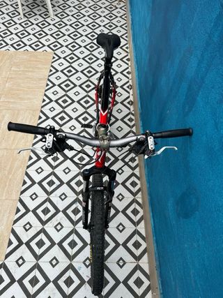 Bicicleta de Montaña Roja y Negra