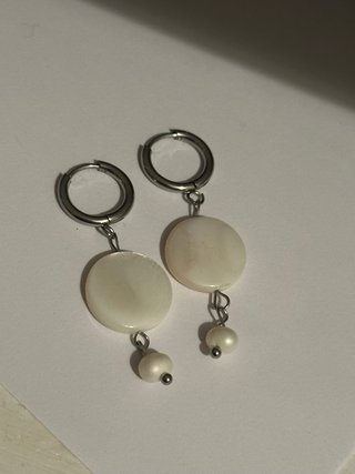 Orecchini Madreperla e Acciaio