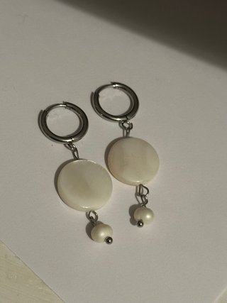 Orecchini Madreperla e Acciaio