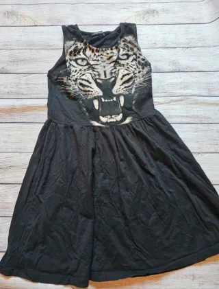Abito donna vintage Y2K con stampa tigre