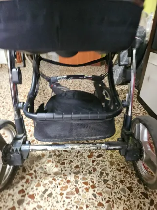 Carrito Bebé con 2 accesorios Bébécar Azul Marino