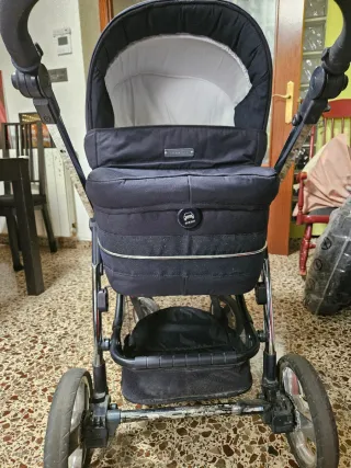Carrito Bebé con 2 accesorios Bébécar Azul Marino