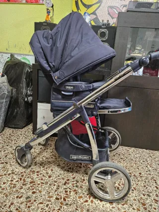 Carrito Bebé con 2 accesorios Bébécar Azul Marino