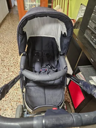 Carrito Bebé con 2 accesorios Bébécar Azul Marino