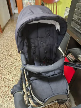 Carrito Bebé con 2 accesorios Bébécar Azul Marino