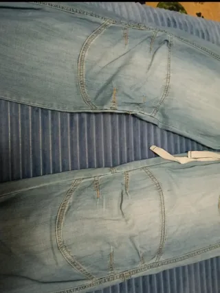 Pantaloni donna cotone effetto jeans