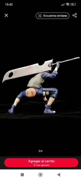 Figura Kakashi Hatake - Naruto 15cm