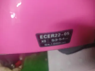 Casco Moto Rosa y Blanco talla XS
