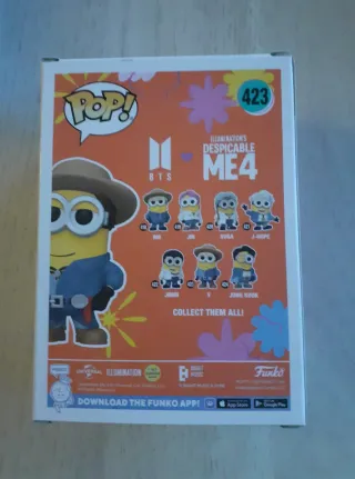 Funko POP V de BTS ! Despicable Me 4 - Minion 423