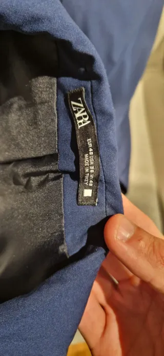 Traje Zara Azul Tinta Como Nuevo